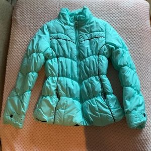 Turquoise 9-12M (kids) puffer jacket